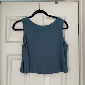 Women's Blue Sleeveless Top